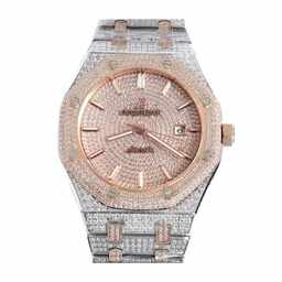 (image for) AP Royal Oak Iced Out Two-Tone 15400SR.OO.1220SR.01 Master Replica 1:1