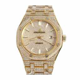 (image for) Audemars Piguet Royal Oak 15400SR.OO.1220SR.01 “Fully Iced Out” Elite Clone Edition