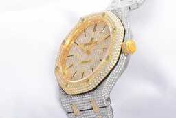 (image for) Audemars Piguet Royal Oak “Iced Out Yellow Gold” 15400SR.OO.1220SR.01 Premium Duplicate