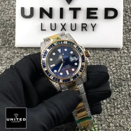 (image for) Rolex Submariner Date 18038 “Iced Out Blue Dial” Exact Duplicate Quality