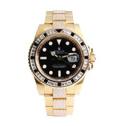 (image for) Rolex GMT-Master II 116748SANR “Iced Out” Luxury Clone Quality