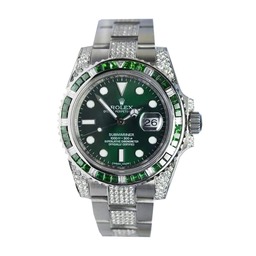(image for) Rolex Submariner 116610LV “Hulk Iced Out” Premium Replica 1:1