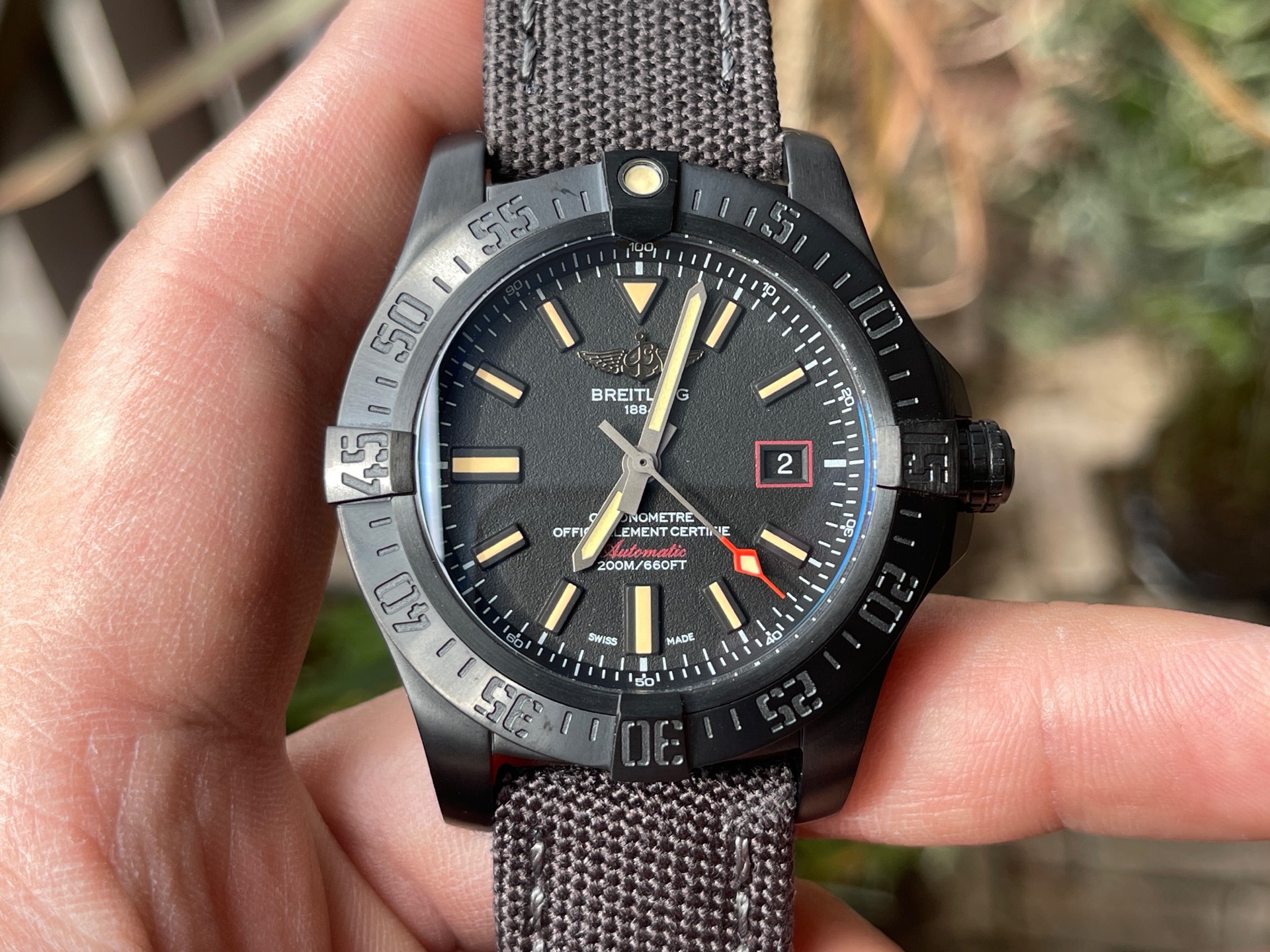 (image for) Breitling Avenger Black Dial “Titanium” Perfect Duplicate 1:1