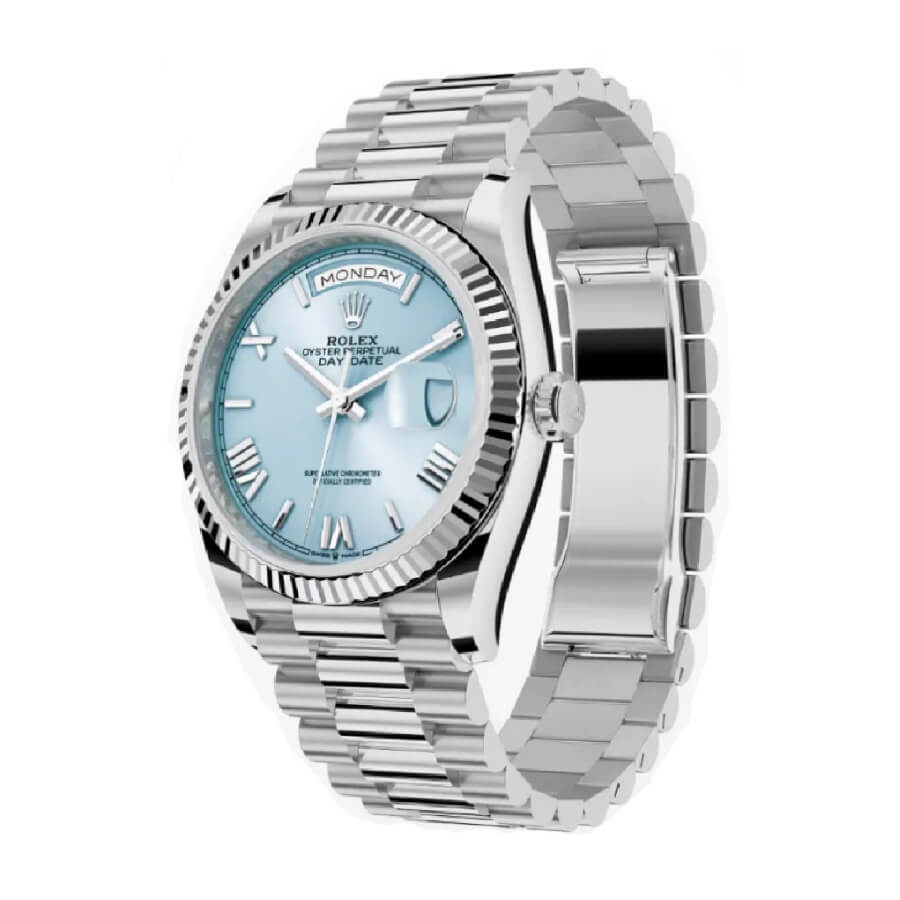 Rolex Day-Date 228236 “Ice Blue Grooved” Super Clone Quality