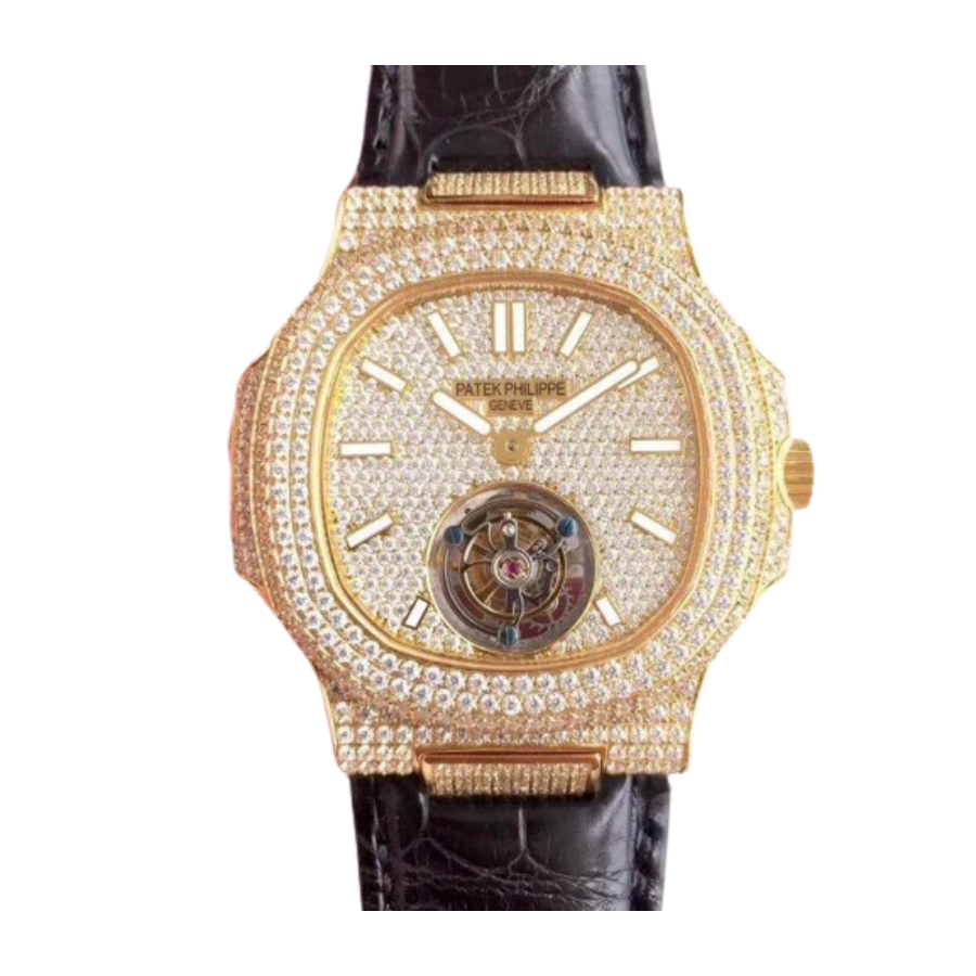 (image for) Patek Philippe Nautilus 5711 Tourbillon “Jumbo” Yellow Gold Dial Signature Replica 1:1