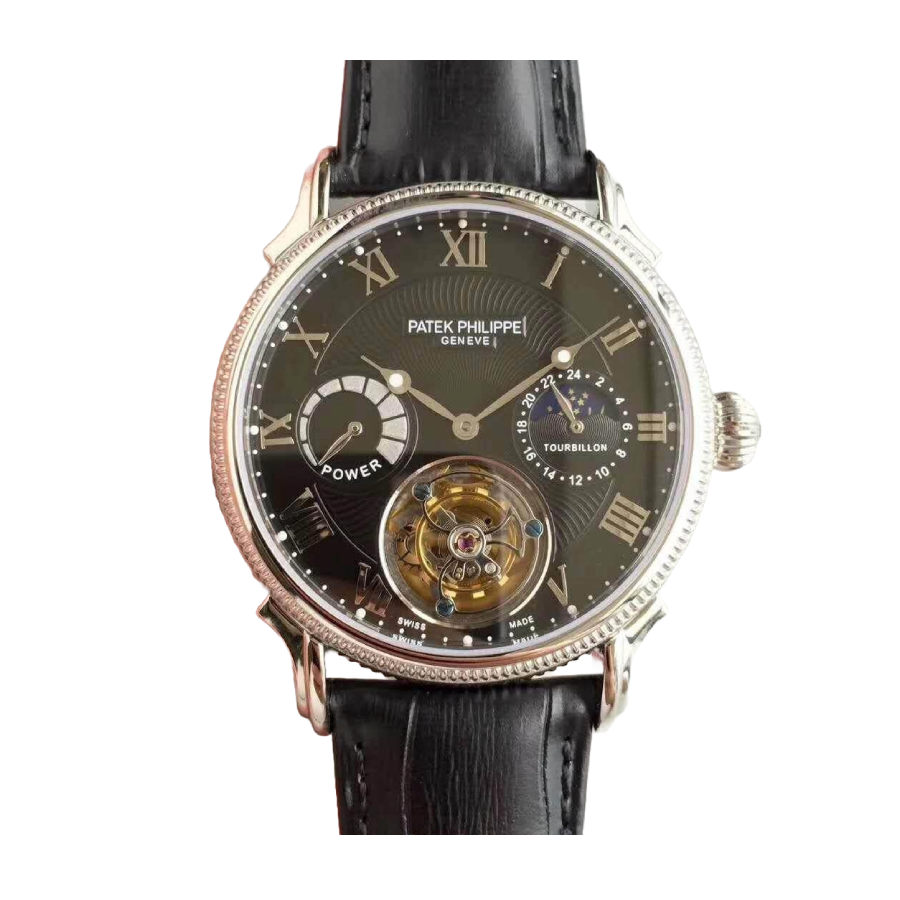 (image for) Patek Philippe Tourbillon Moonphase Black Dial Elite Clone Edition