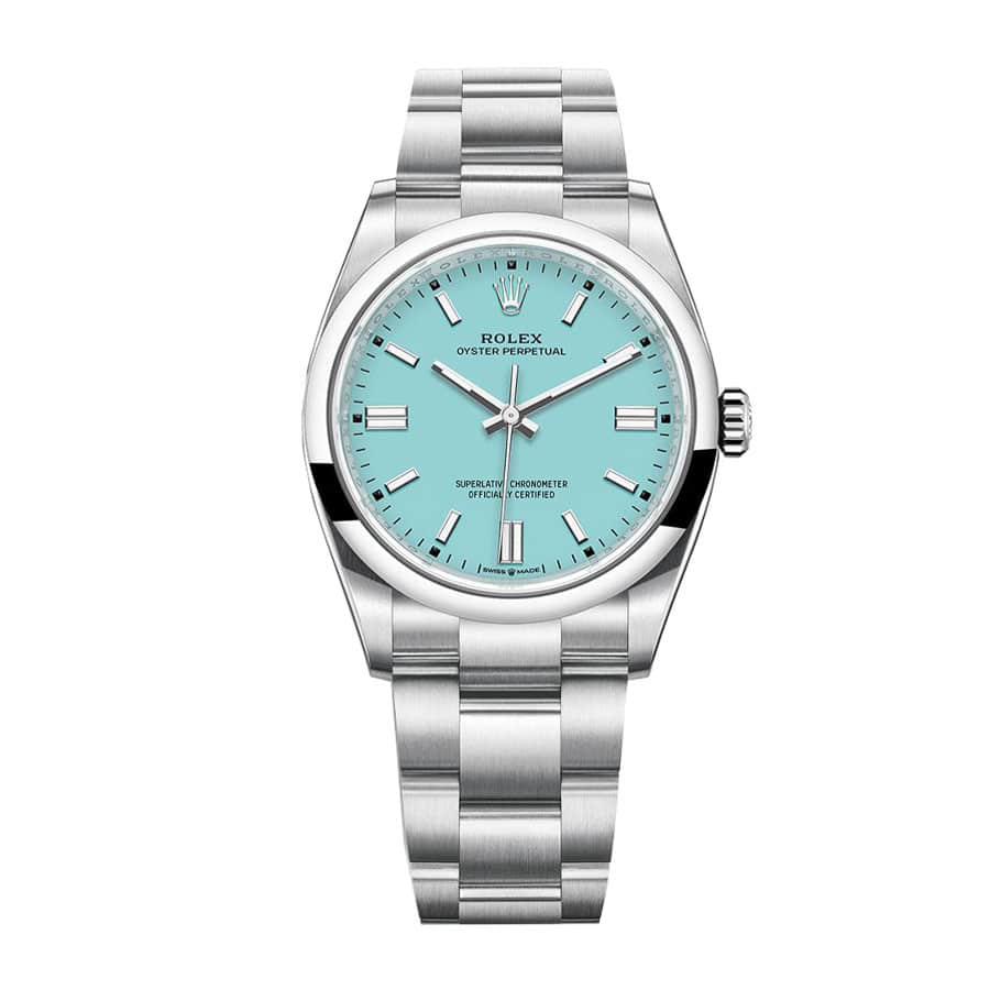 (image for) Rolex Oyster Perpetual 126000 “Turquoise Blue Dial” First-Class Replica