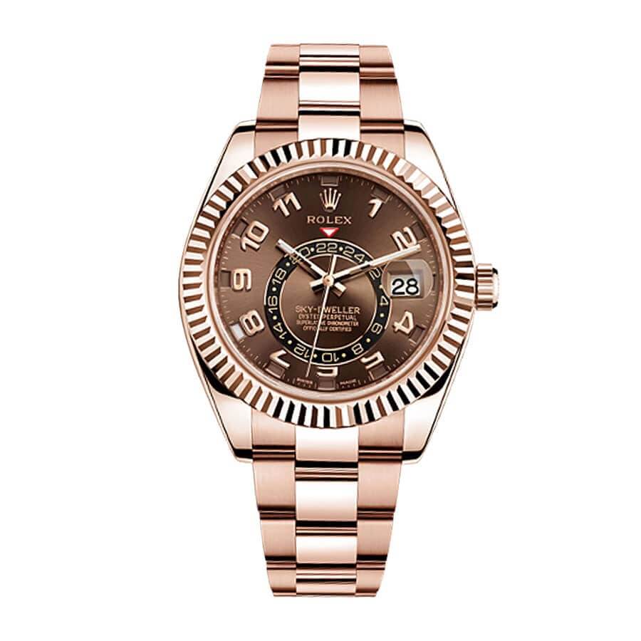 (image for) Rolex Sky-Dweller 326935 “Rose Gold Chocolate Dial” Authentic Super Replica