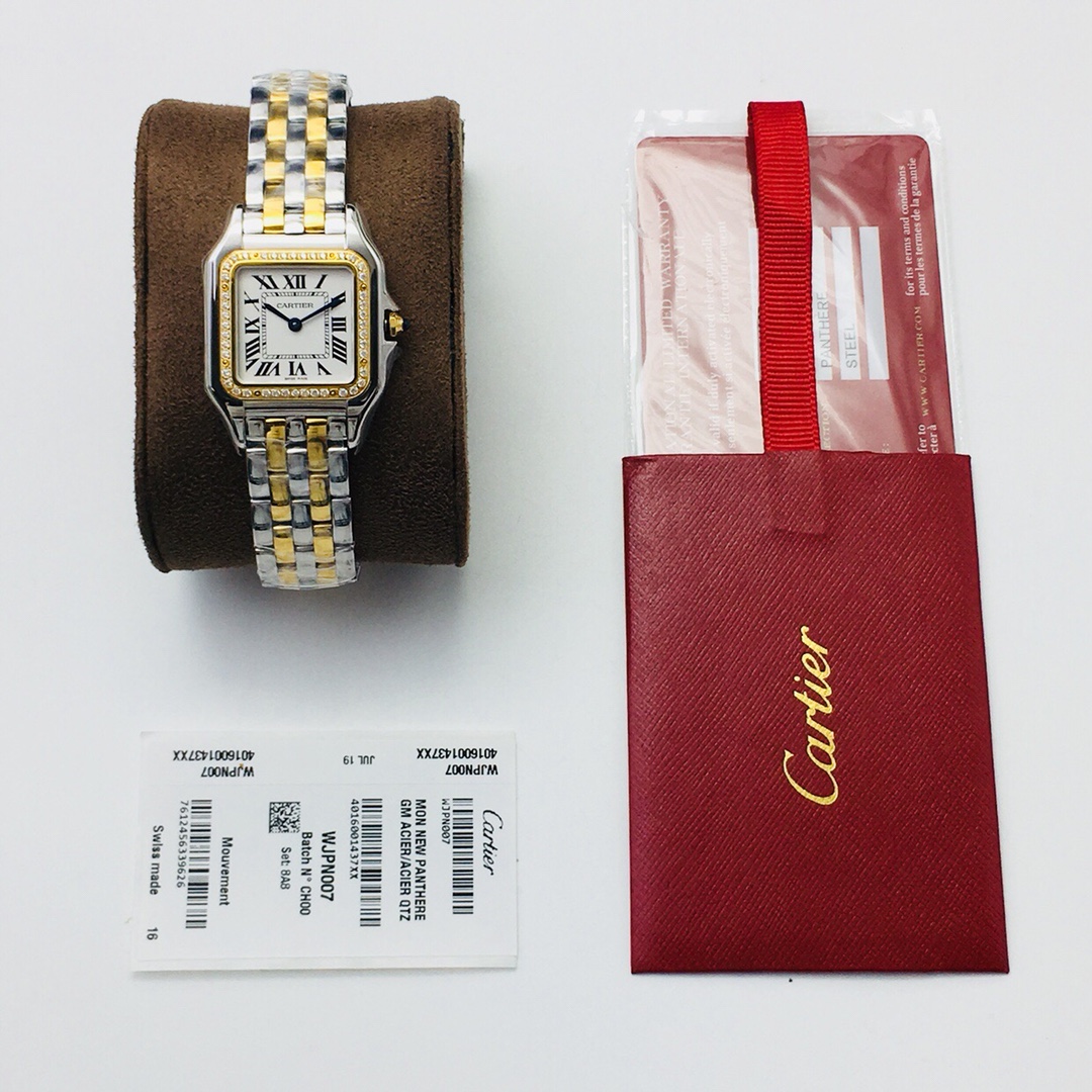 (image for) PANTHÈRE DE Watches WGPN0047 Gold And Silver Diamond Super Clone